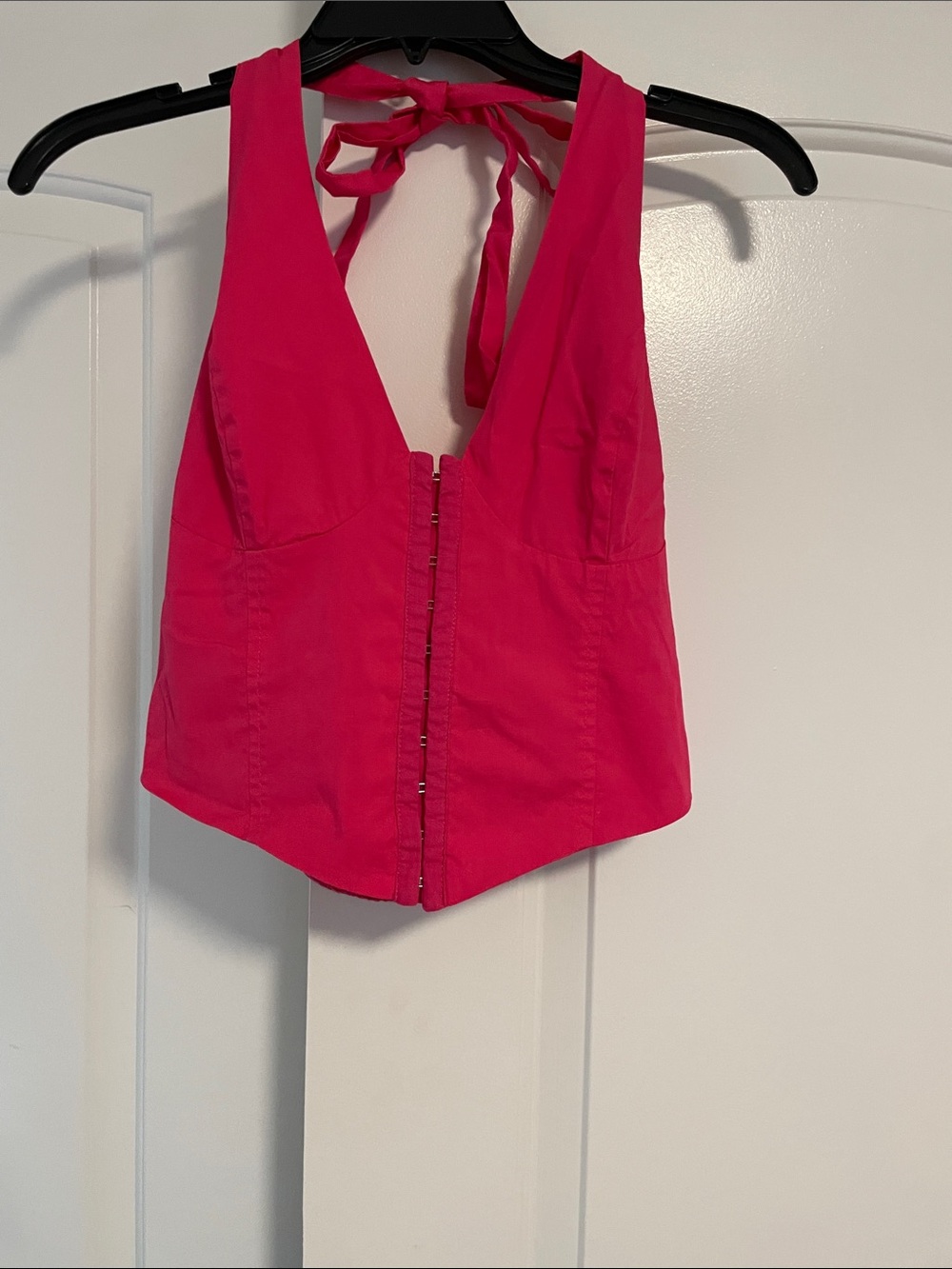 Forever 21 Bright Pink Shirred Top